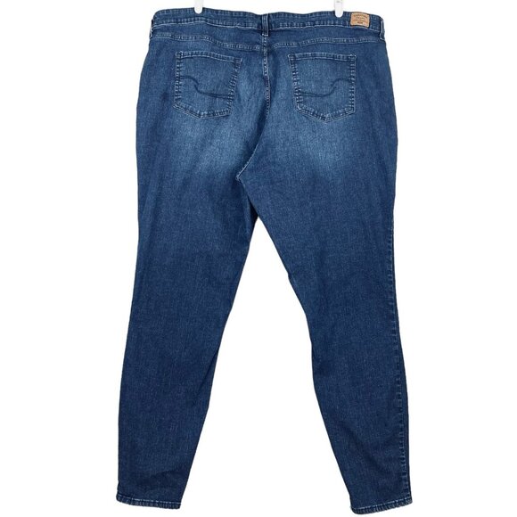 Signature Levi Strauss Women Blue Jeans Sz 26L Shaping Skinny Stretch High Rise - Picture 2 of 11